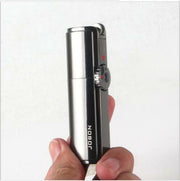 JOBON Windproof Refillable Butane Gas Lighter With Cigar hole Puncher - SmokingCats - Discreet Ship from Texas !