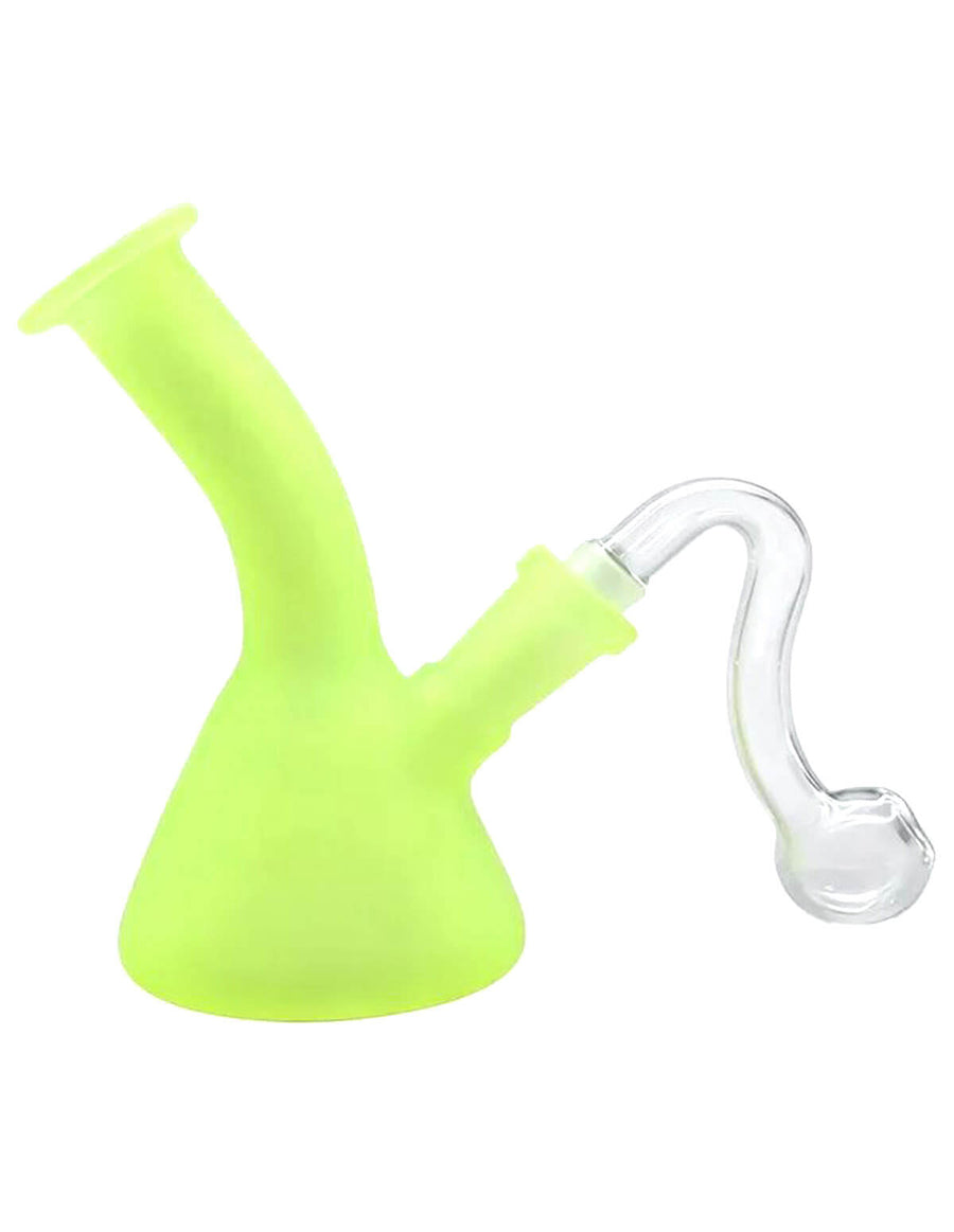 5" Glowing in dark oil burner water pipe