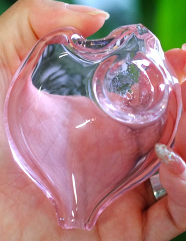 3" GIve your Heart Shape Pink Spoon Pipe - SmokingCats - Discreet Ship from Texas !
