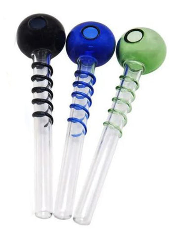 6" Colored Glass Twisted Oil Buner Pipe - SmokingCats - Discreet Ship from Texas !