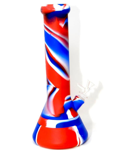 12" Silicone Beaker Water Bong Pipe with Removable Base - SmokingCats - Discreet Ship from Texas !