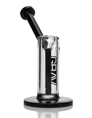6"GRAV® Small Upright Bubbler - Black Accents - SmokingCats - Discreet Ship from Texas !