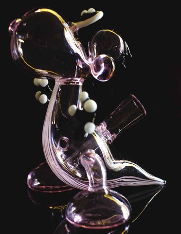 7" Glass Dinosaur Pink Bong - SmokingCats - Discreet Ship from Texas !