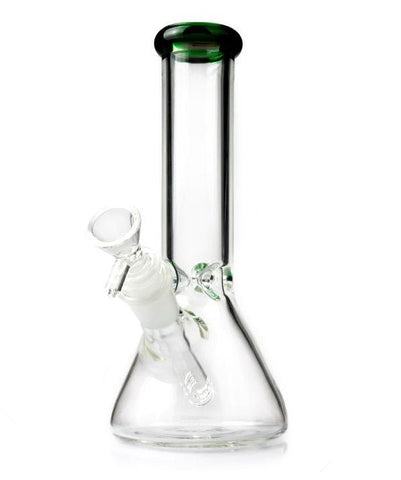 8" Clear Glass bong with ice pinch - SmokingCats - Discreet Ship from Texas !