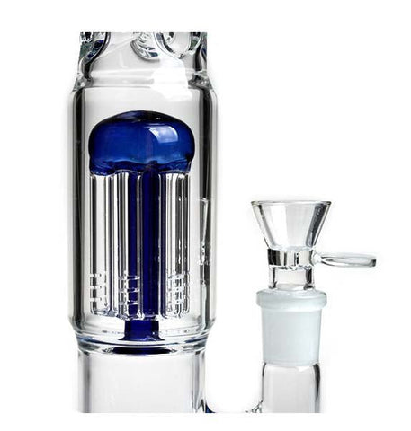 12" Glass Water Bong pipe with ice pinch and percs - SmokingCats - Discreet Ship from Texas !