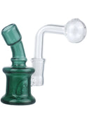 4 " Miniature Green Glass Oil Burner Water Pipe