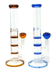 11" Glass Water PIpe with Honeycome Filter and Ice Pinch - SmokingCats - Discreet Ship from Texas !