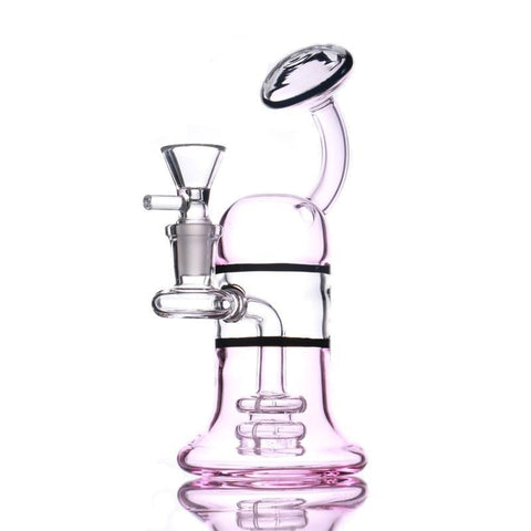 7" Pink Glass Water Pipe - SmokingCats - Discreet Ship from Texas !