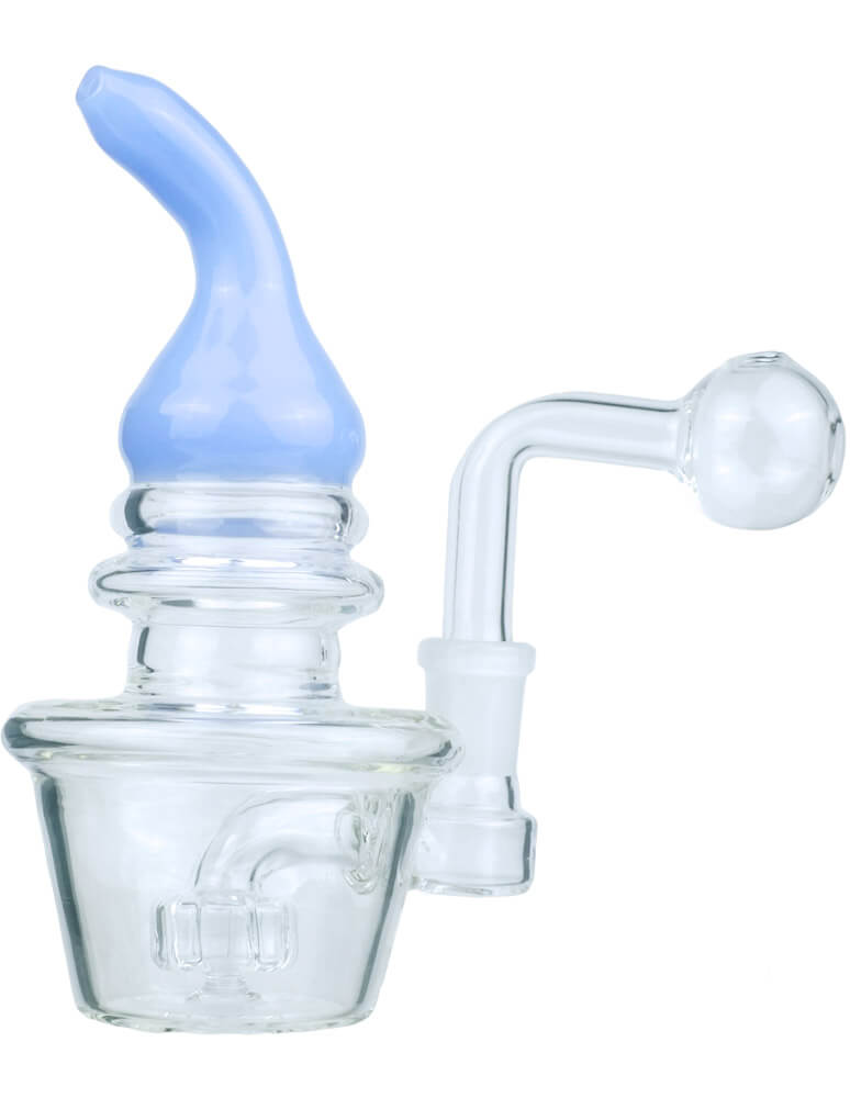 7" The Enchanted Smurfhead Oil burner Water Pipe