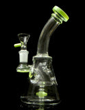 7.5" Green Thick Glass Water Pipe Recycler