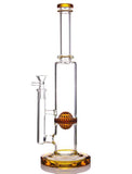 14" Glass Straight Honeycomb Filterl Glass Water Bong Pipe