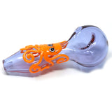 4" Purple Squids Glass Hand pipe