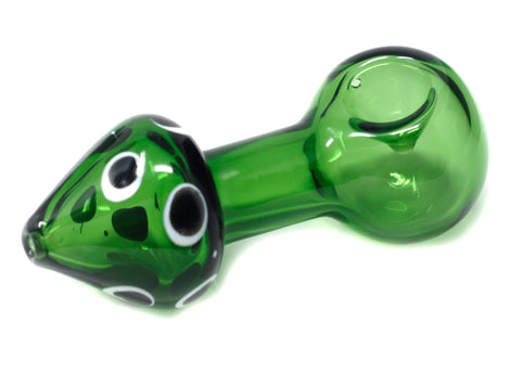 3.5" Green mushroom Glass Spoon handpipe