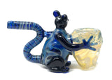 4.5" Blue Monkey Glass HandPipe