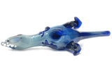 8" Blue Dinosaurs Glass Hand Pipe