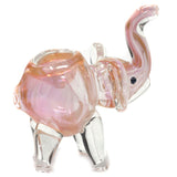 2" gold fume X mini elephant animal glass pipe