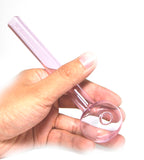 7" Pink Heavy Thick Glass Oil Burner Pipe