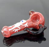 5.5" Glass hand Pipe with Side Handle Top Insect