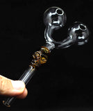 5" Glass Slingshot SKull Oil burner