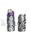 Skeleton Hand & Rose Mystic Metal Lighter Case for BIC brand Lighter, 1pc