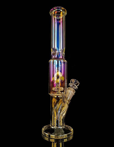 14" Golden Glass Water Pipe