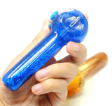5" Glass Hand Pipe Glowing Dot Liquid