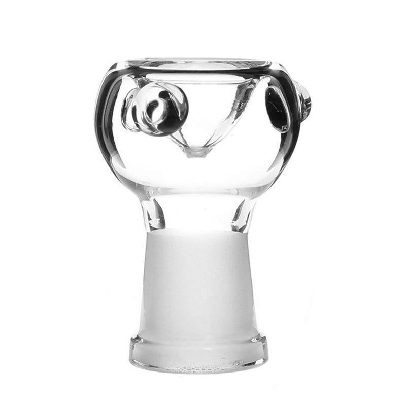 Glass on Glass Dots Female Glass Bowl - SmokingCats  - Discreet Ship from Texas !