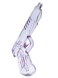 Handgun Shape Glass Clear Bubbler Pipe