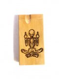 Skeleton middle finger wood dogout pipe with bat