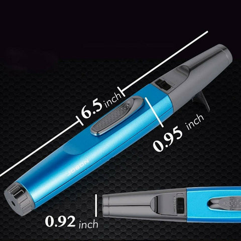 Jobon Butane REFILLABLE Single Torch Lighter Pen Pencil with Safety Locks