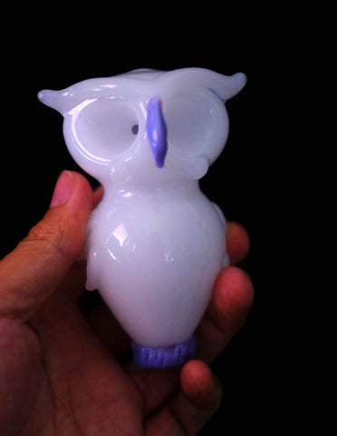 4" Glass Owl Spoon Hand Pipe