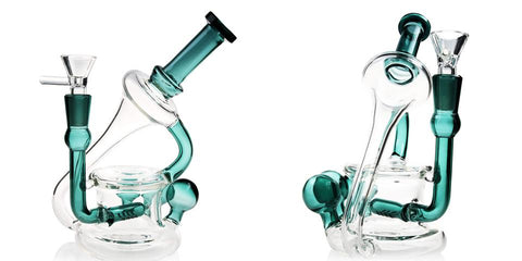 6" Glass Recycler Water Pipe