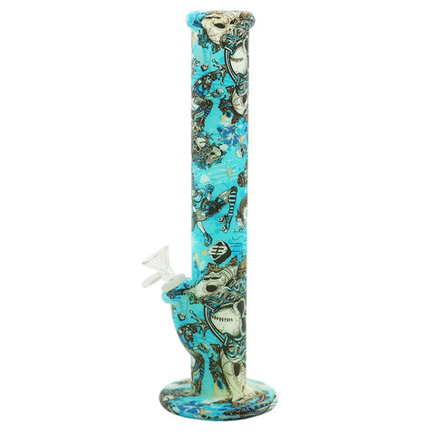 11" Retro Glow in Dark Unbreakable Silicone Water Pipe