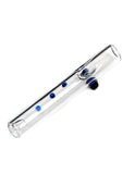 4.5" Glass Streamroller with BLue Dots