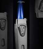 Jobon Dual Flames Jet Torch Cigar Lighter w/gift box Silver
