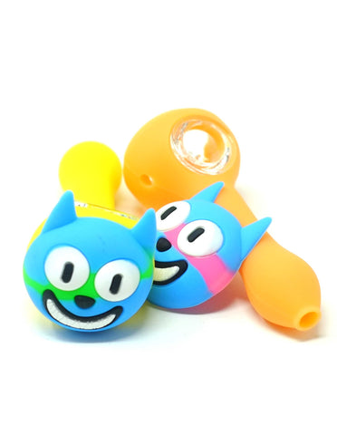 4" Silicone Cat hand Spoon pipe