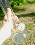 12" 9mm Super Heavy Duty Glass Beaker Bongs with Ice Pinch