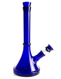 10" Stright Neck Blue Glass Water Pipe