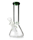 8" Clear Glass bong with ice pinch